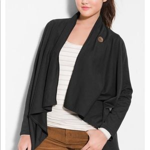 waterfall fleece cardigan